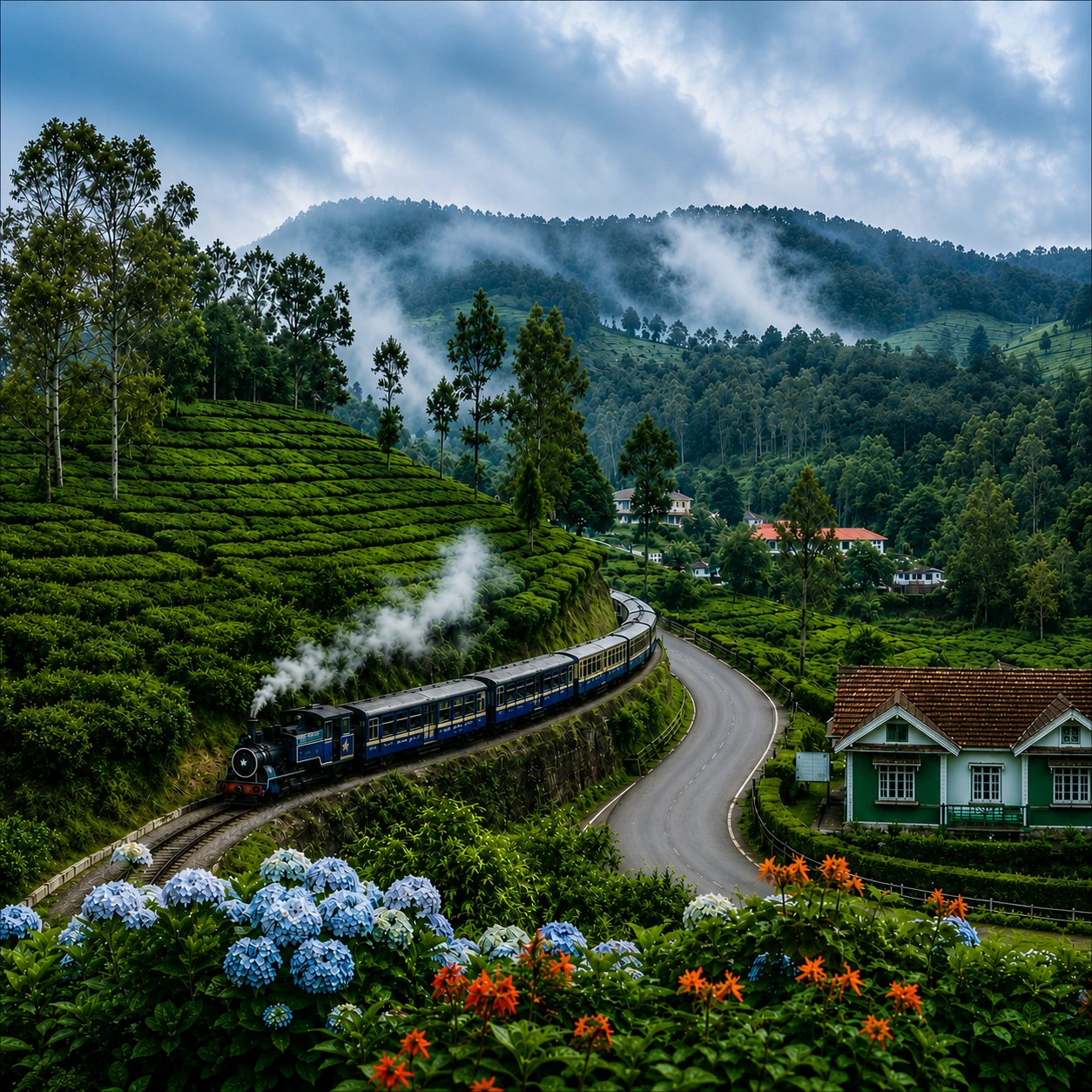 Ooty Nilgiri Mountain Train & Tea Estates